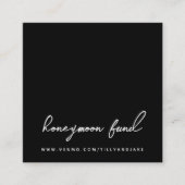 Honeymoon Fonds | QR Code Weddenschap Black Informatiekaartje (Voorkant)
