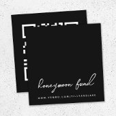 Honeymoon Fonds | QR Code Weddenschap Black Informatiekaartje