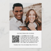 Honeymoon Fonds Trouwtafel Nummer QR Code Modern (Achterkant)