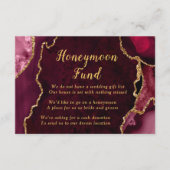 Honeymoon Fonds voor Red en Gold Agate Informatiekaartje (Voorkant)