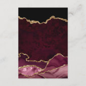 Honeymoon Fonds voor Rood- en Goud-Agate Wedding Informatiekaartje (Achterkant)