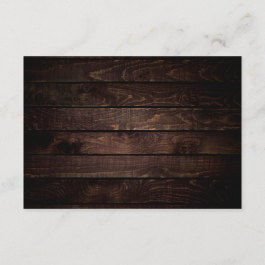 Honeymoon Fonds Wens Geld, Moderne Rustieke Bruilo Informatiekaartje (Achterkant)