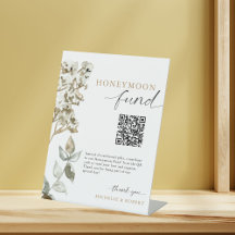 Honeymoon Fund Boho Pampas Grass Wedding Elegant