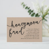 Honeymoon Fund Cash Wish, een notitie over geschen Informatiekaartje (Staand voorkant)