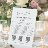 Honeymoon Fund Digital QR Code 2 Apps & Website Reclamebord Met Voetstuk