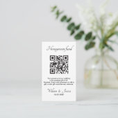 Honeymoon Fund met QR Code Enclosure Kaart (Staand voorkant)
