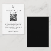Honeymoon Fund Minimalist Botanical Wedding  Informatiekaartje (Voorkant / Achterkant)