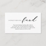 Honeymoon Fund, modern romantisch ontwerp Informatiekaartje<br><div class="desc">Dit is het Moderne zwarte elegante romantische script,  Wedding honeymoon fund Enclosure Kaart. U kunt de doopvontkleuren veranderen,  en uw trouwdetails in de passende doopvont/het schrijven toevoegen. #TeeshaDerrick</div>