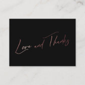 Honeymoon Fund Modern Roos Gold Handwriting Informatiekaartje (Achterkant)