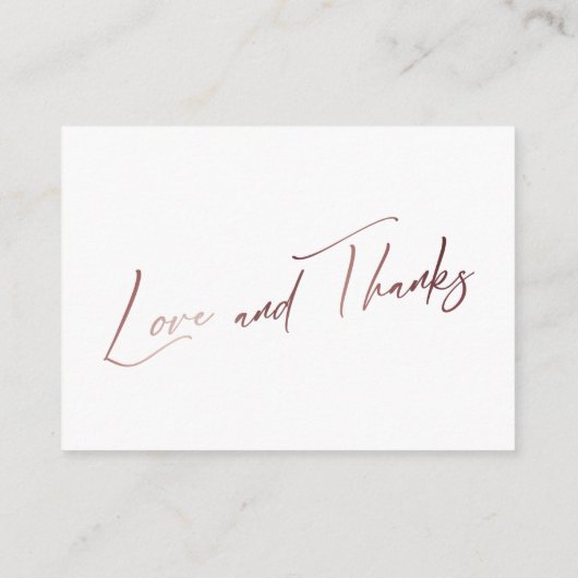 Honeymoon Fund Modern Roos Gold Handwriting Informatiekaartje (Achterkant)