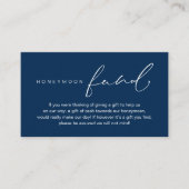 Honeymoon Fund, moderne romantische bruiloft Informatiekaartje (Voorkant)
