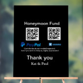 Honeymoon Fund PayPal Venmo QR code bedankt Acryl Bord (Neutraal)