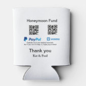 Honeymoon Fund PayPal Venmo QR code bedankt Blikjeskoeler (Achterkant)