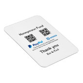 Honeymoon Fund PayPal Venmo QR code bedankt Magneet (Rechterzijde)