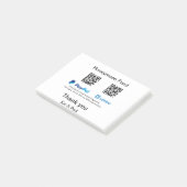 Honeymoon Fund PayPal Venmo QR code bedankt Post-it® Notes (Schuin)