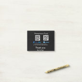 Honeymoon Fund PayPal Venmo QR code bedankt Post-it® Notes (Op bureau)