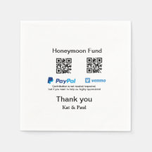 Honeymoon Fund PayPal Venmo QR code bedankt