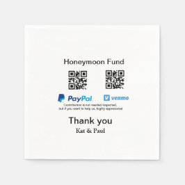 Honeymoon Fund PayPal Venmo QR code bedankt Servet