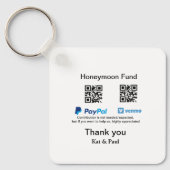 Honeymoon Fund PayPal Venmo QR code bedankt Sleutelhanger (Voorkant)