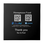 Honeymoon Fund PayPal Venmo QR code bedankt Tegeltje<br><div class="desc">Voor muziekliefhebbers zoals wij</div>