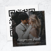 Honeymoon Fund QR Code Digital Gift Weduwfoto Informatiekaartje
