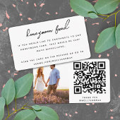 Honeymoon Fund QR Code Digital Wedding Registry Informatiekaartje