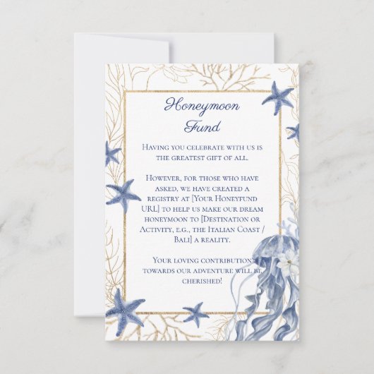 Honeymoon Fund QR Code Insert Card RSVP Kaartje (Voorkant)