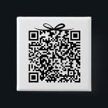 Honeymoon Fund QR-code met strik Geschenkdoos Vierkante Button 5,1 Cm<br><div class="desc">Vereenvoudig het geven van cadeaus met de Honeymoon Fund QR Code-knop</div>