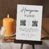 Honeymoon Fund QR Code Minimalist, bruiloft Kaart