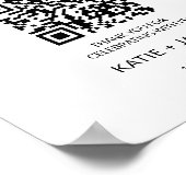 Honeymoon Fund QR Code Registry Bruiloft Wensen Poster (Hoek)