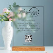 Honeymoon Fund QR Code Reisfonds Aanvraag Acryl Bord