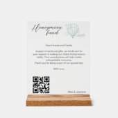 Honeymoon Fund QR Code Reisfonds Aanvraag Gift Acryl Bord (Voorkant)