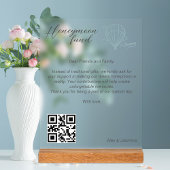 Honeymoon Fund QR Code Reisfonds Aanvraag Gift Acryl Bord