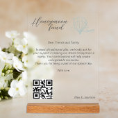Honeymoon Fund QR Code Reisfonds Aanvraag Gift Acryl Bord