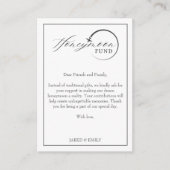 Honeymoon Fund QR Code Reisfonds Aanvraag Informatiekaartje (Voorkant)