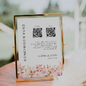 Honeymoon Fund QR Code Roos, bruiloft Kaart