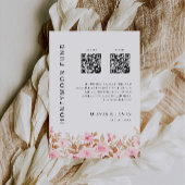 Honeymoon Fund QR Code Roos, bruiloft Kaart