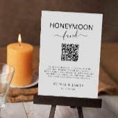 Honeymoon Fund QR Code Sign, Huwelijksreis Kaart