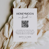 Honeymoon Fund QR Code Sign, Huwelijksreis Kaart