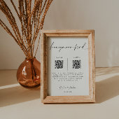 Honeymoon Fund QR Code Sign | Minimalistische brui Poster