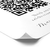 Honeymoon Fund QR Code Sign Poster (Hoek)