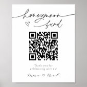 Honeymoon Fund QR Code Sign Poster (Voorkant)