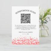 Honeymoon Fund QR Code Sign, Wedding Honeymoon Kaart (Staand voorkant)