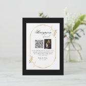 Honeymoon Fund QR Code Sign Wedding Honeymoon Kaart (Staand voorkant)
