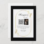 Honeymoon Fund QR Code Sign Wedding Honeymoon Kaart (Voorkant / Achterkant)