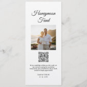 Honeymoon Fund QR Code Sign Wedding Honeymoon Kaart (Voorkant)