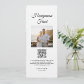 Honeymoon Fund QR Code Sign Wedding Honeymoon Kaart (Staand voorkant)