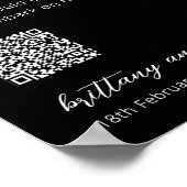 Honeymoon Fund QR Code Wedding Poster (Hoek)