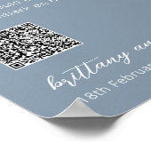 Honeymoon Fund QR Code Wedding Poster (Hoek)