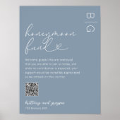 Honeymoon Fund QR Code Wedding Poster (Voorkant)